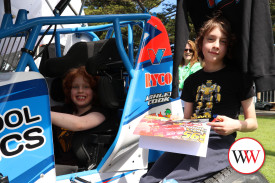Vincent and Daedric Spedden spent time looking at all the cars on show.