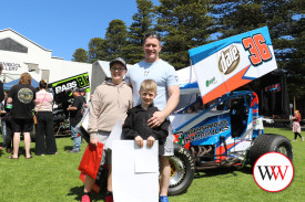 Tyson, Daniel and Jordan Leonard enjoyed a day on the Civic Green.