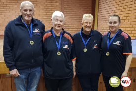 Section three winners Gary Honey, Lyn Fish, Nettie Ryan and Jacinta Marney.