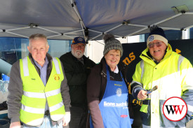 Lions Club members at the barbecue.