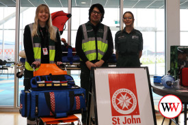 St John Ambulance Australia (l to r) Lily Potter, Liam Flaherty, Hannah Gibson.