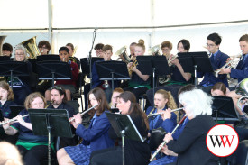 School bands provided music throughout the day.