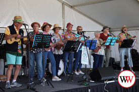 The Warrnambool Ukulele Group entertained in the afternoon.