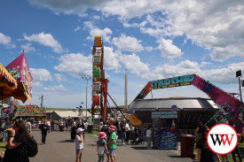 Sideshow alley was a big hit among showgoers, with many lining up to enjoy the rides.