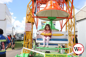 Five year-old Lilly Doherty from Cobden enjoyed the mini ferris wheel.