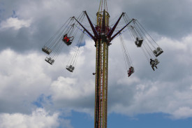 Those without a fear of heights were keen to get a ‘birds eye view’ of the showgrounds.