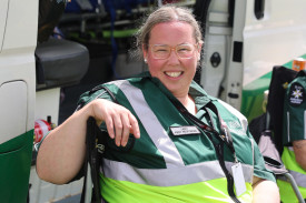 Libby and the team from St John Ambulance were on hand at the main arena.