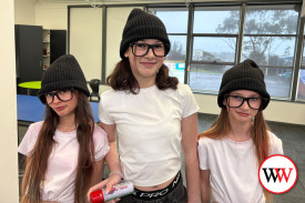 Namayah Theobald-Daly, Sieanna Cowland and Addilyn Walker-Daly were ready for action.