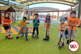 west-primary-ride-to-school-ava,-tim,-oscar,-letisha-and-archie.jpg