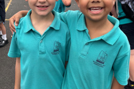 School friends, Cooper Hurse and Illuka Briggs-Burns.