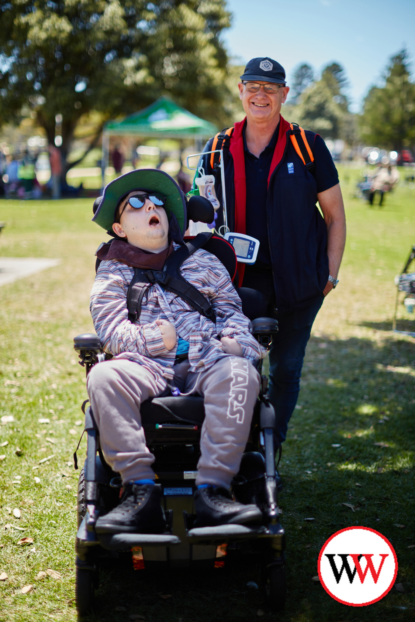 James and his carer Allan enjoy the day’s event. Photos courtesy Warrnambool City Council.