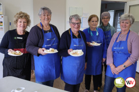 Many visitors to the Winter Weekends festivities took advantage of the opportunity to sit and enjoy some fresh scones with jam and cream, courtesy of the Lions Club.