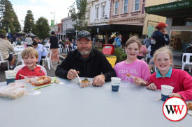 The McIntyre family of Naringal enjoyed dinner